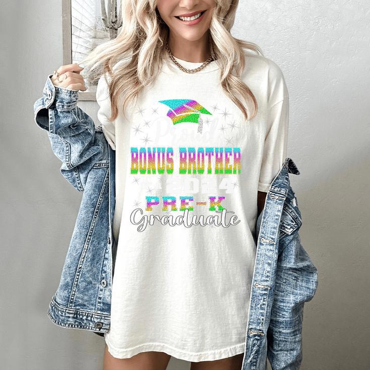 Proud Bonus Brother Of PreK School Graduate 2024 Graduation Premium Women's Comfort Colors T-Shirt