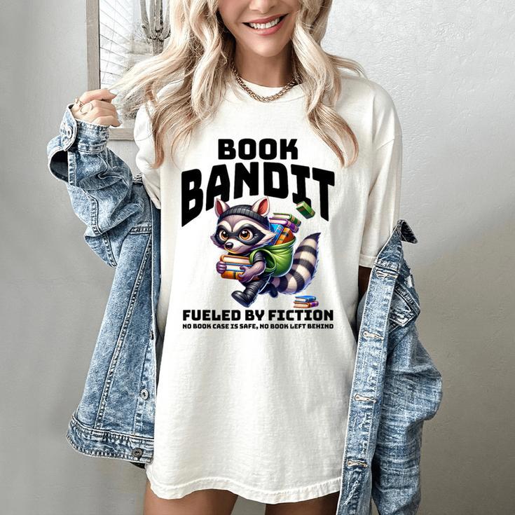 Racoon-Bookworm-Book Bandit-Fueled By Fiction Women's Comfort Colors T-Shirt