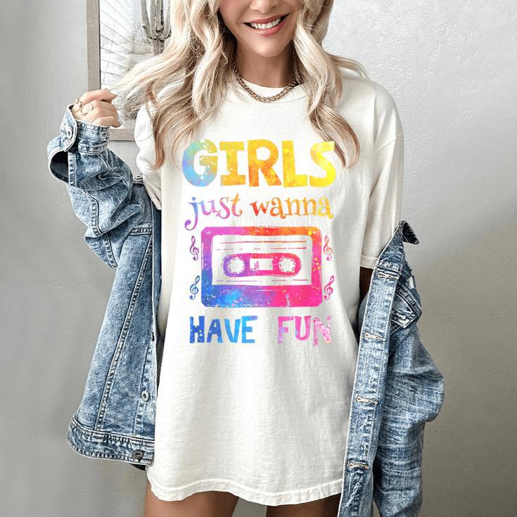 Retro Girls Just Wanna Have Fun Nostalgia 1980s 80's Premium Tri-Blend Women's Comfort Colors T-Shirt