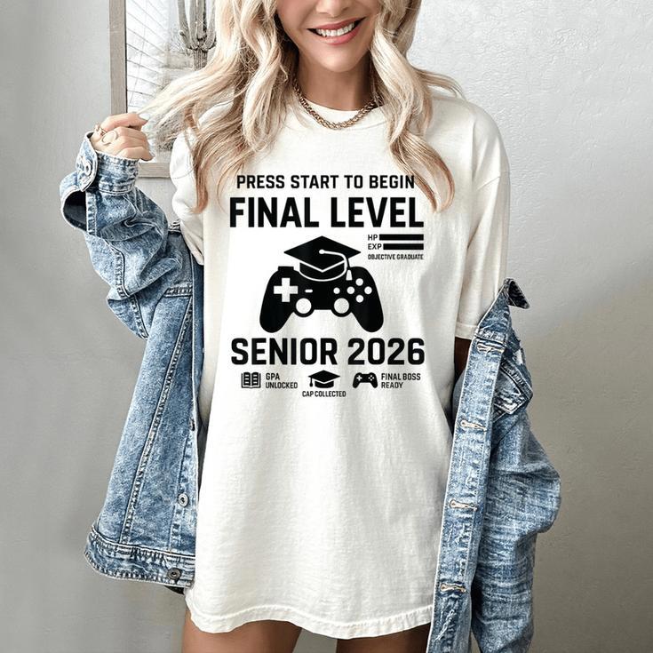 Senior 2026 Final Level Gamer Graduation 2026 Women's Comfort Colors T-Shirt