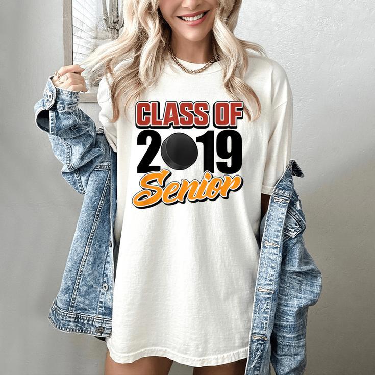 Senior Class Of 2019 Tshirt Graduation Students Hockey Women's Comfort Colors T-Shirt