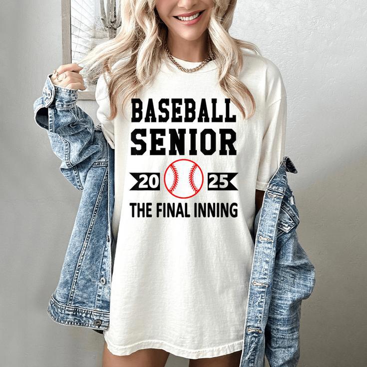 Senior Class Of 2025 Baseball Senior Night Graduation Party Women's Comfort Colors T-Shirt