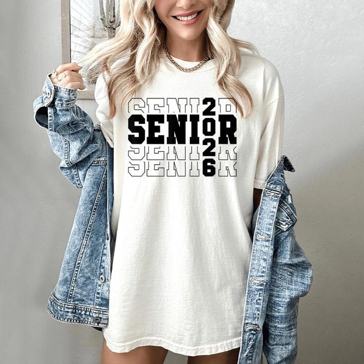 Senior Class Of 2026 Varsity Text Graduation Women's Comfort Colors T-Shirt