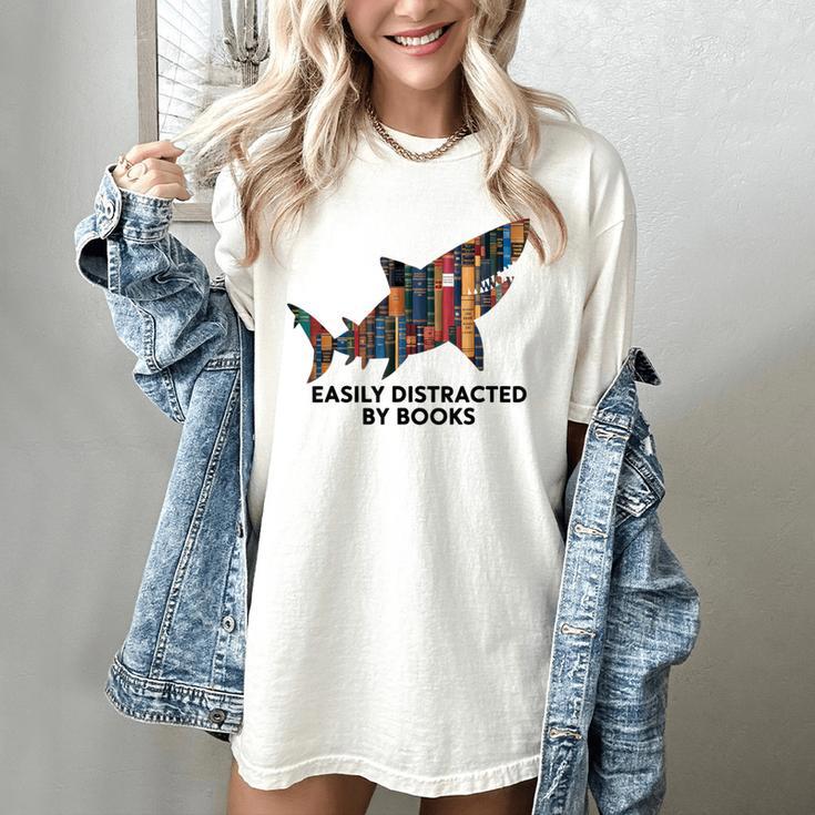 Shark Costume Teens Books Nerds Shark Stuffed Animal Sharks Women's Comfort Colors T-Shirt