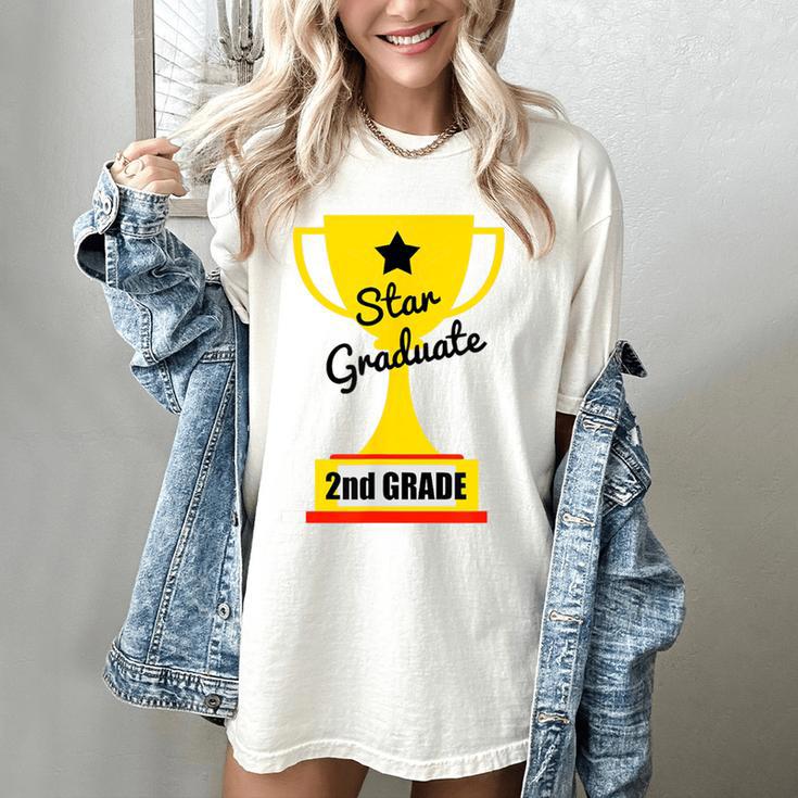 Star Graduate Second Grade Graduation Trophy Cup Women's Comfort Colors T-Shirt