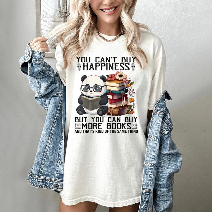 Teacher Bookworm Book Lover Panda Reading Book Librarian Tee Women's Comfort Colors T-Shirt