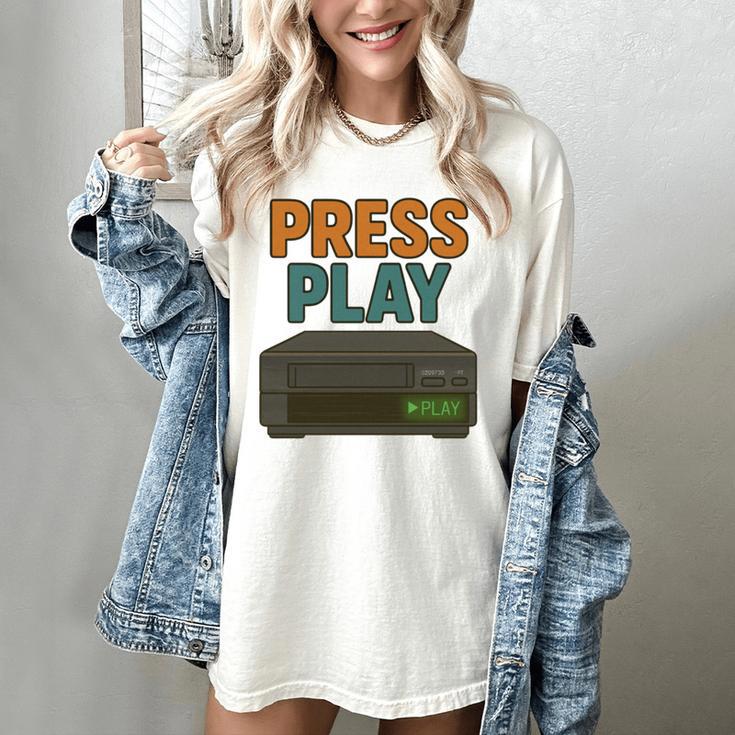 VHS Cassette Retro Analog Nostalgia Theme Women's Comfort Colors T-Shirt