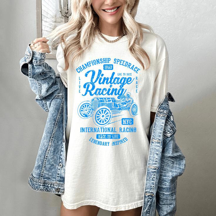 Vintage Racing Automotive Nostalgia Distressed Car Women's Comfort Colors T-Shirt
