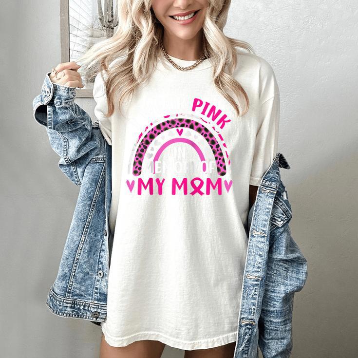 I Wear Pink In Memory Of My Mom Breast Cancer Awareness Raglan Baseball Tee Women's Comfort Colors T-Shirt