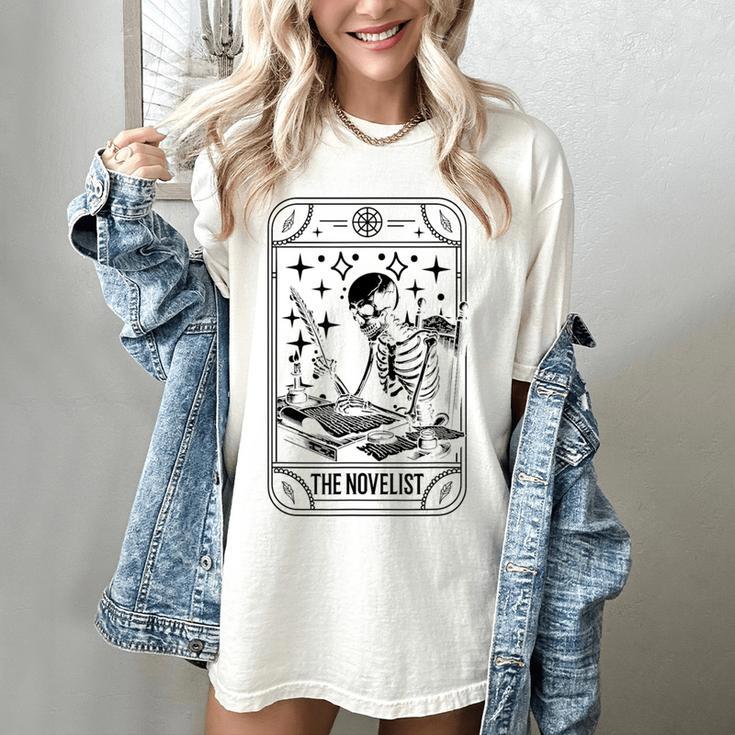 Writer Novelist Book Poetry Author Skeleton Tarot Card Women's Comfort Colors T-Shirt