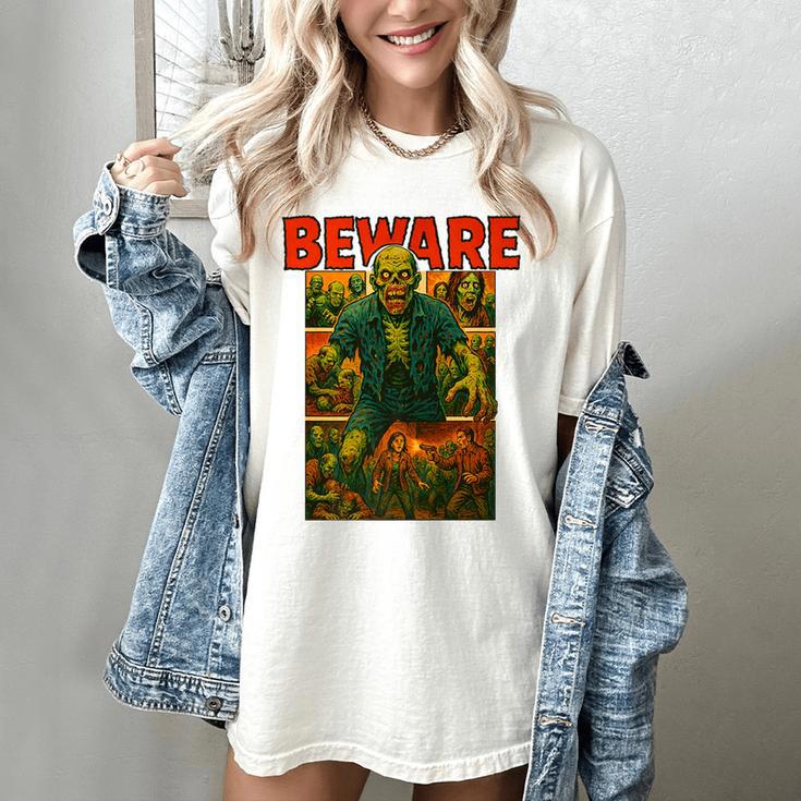Zombie Tee Horror Movie Poster Vintage Comic Book Graphic Premium Women's Comfort Colors T-Shirt