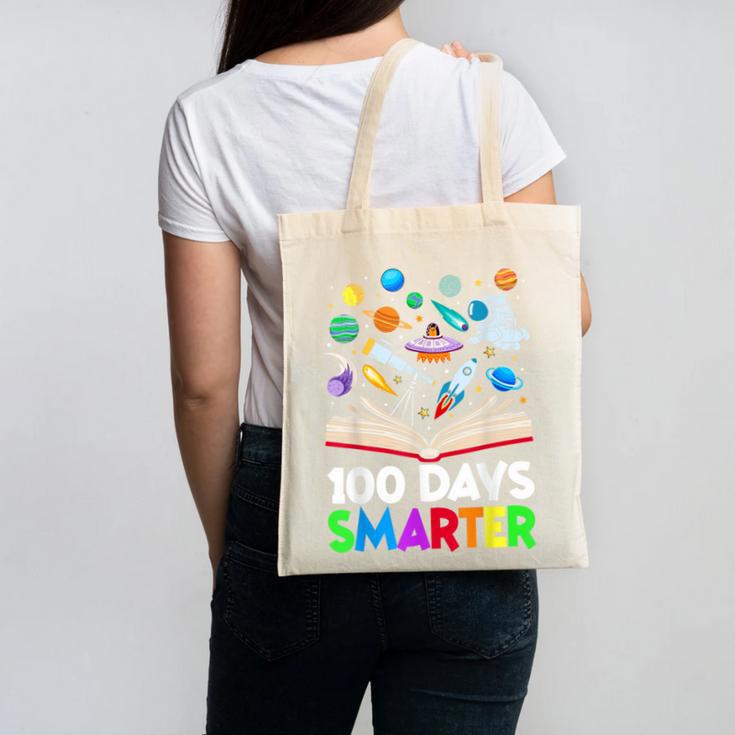 100th Day Of School Astronaut Books Space 100 Days Smarter Canvas Tote Bag