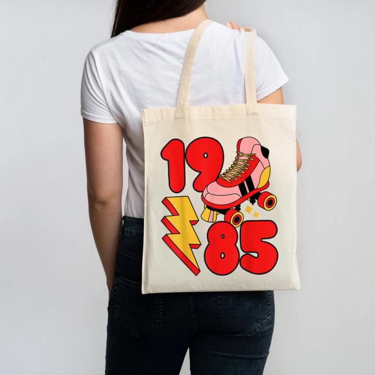 1985 Retro Roller Skate Vintage 80s Nostalgia Collector Canvas Tote Bag