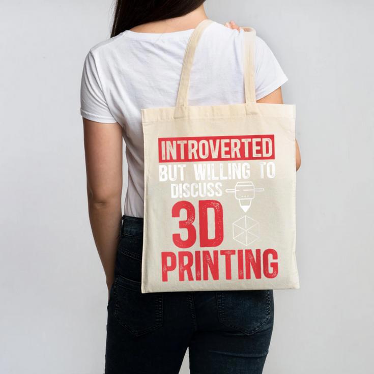 3D Printer Introvert 3D Printing Canvas Tote Bag