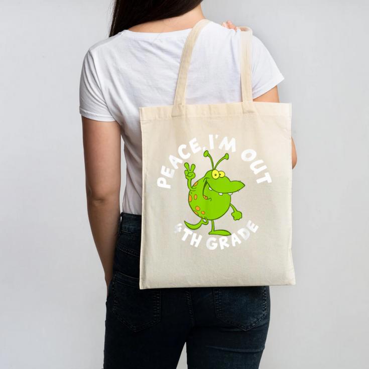 4th Grade Graduation Promotion Peace I'm Out Last Day Canvas Tote Bag