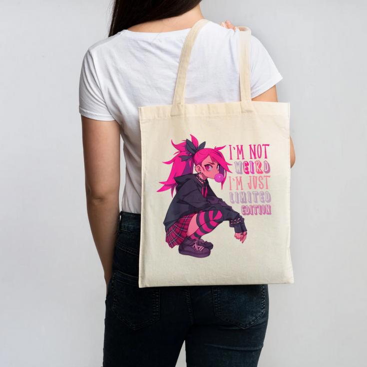 Anime Girl I'm Not Weird Just Limited Edition Introvert Goth Canvas Tote Bag