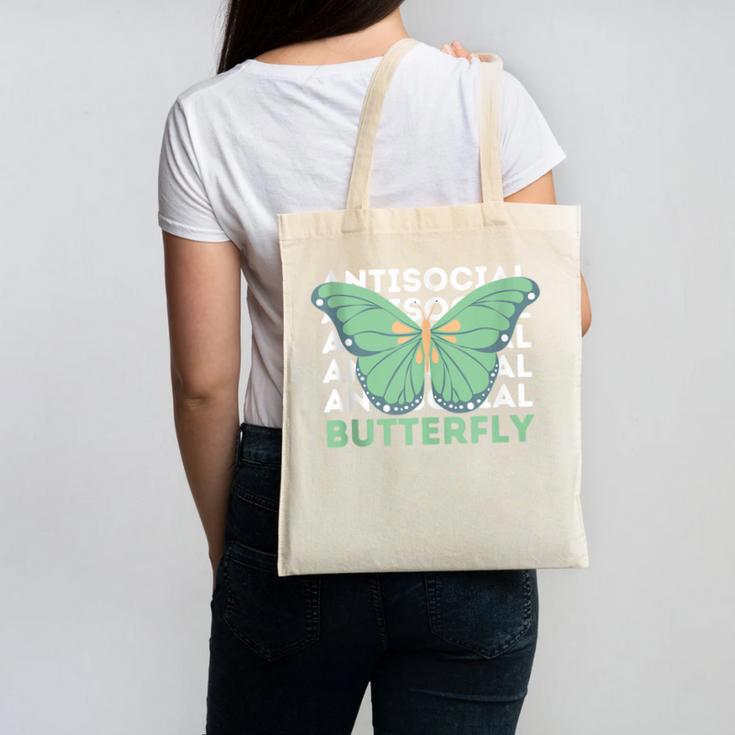 Anti-Social Introvert Butterfly Canvas Tote Bag