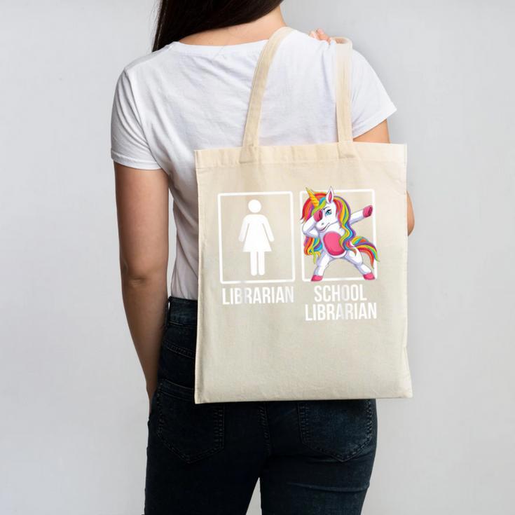 Back To School Library Unicorn Book Lover School Librarian Canvas Tote Bag