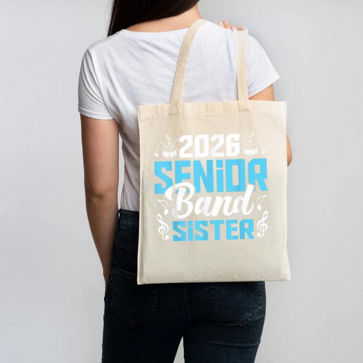 Band Senior Sister Class Of 2026 Senior Band Graduation Canvas Tote Bag