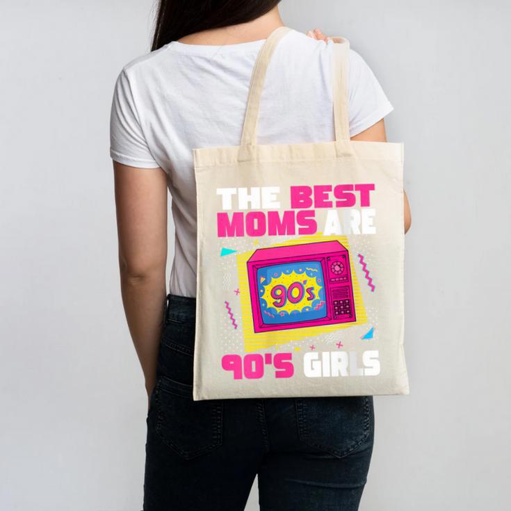 The Best Moms Are 90s Girls 90s Aesthetic Mom Nostalgia Canvas Tote Bag