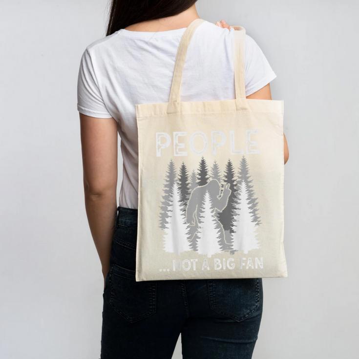 Bigfoot People Not a Big Fan Sasquatch Introvert Canvas Tote Bag