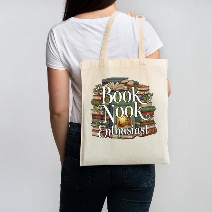 Book Nook Enthusiast Cozy Library Reader Collector Canvas Tote Bag