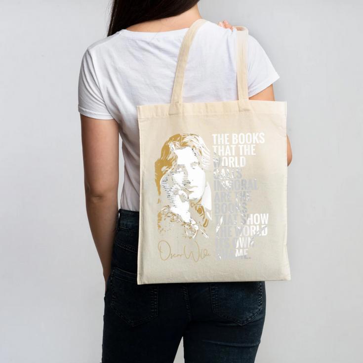 Books Called Immoral World's Shame Dorian Gray Oscar Wilde Canvas Tote Bag