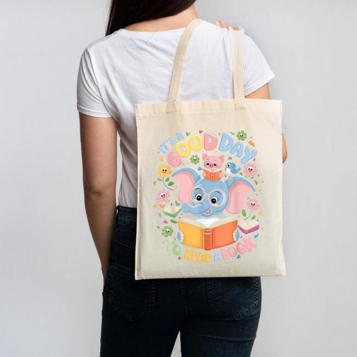 Books Lovers Kids Women Men It's A Good Day To Read A Book Canvas Tote Bag
