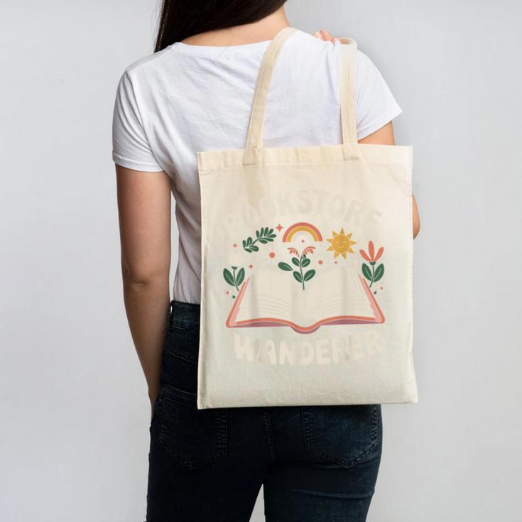 Bookstore Wanderers Retro Women Book Lovers Canvas Tote Bag