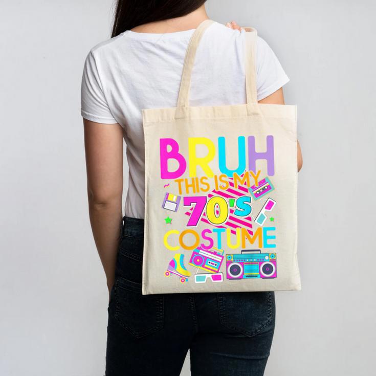 Bruh This Is My 70's Costume Nostalgia Mixtape 1970s Party Canvas Tote Bag