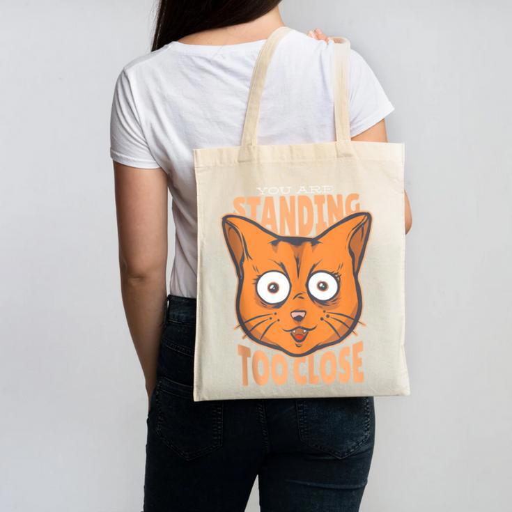 Cat Lover Antisocial Too Close Introvert People Hater Canvas Tote Bag
