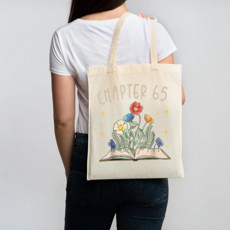Chapter 65th Birthday Bookworm 65 Years Old For Book Lovers Canvas Tote Bag
