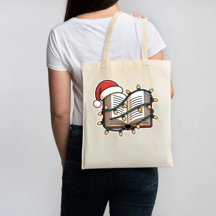 Christmas Book Festive Holiday Xmas Canvas Tote Bag