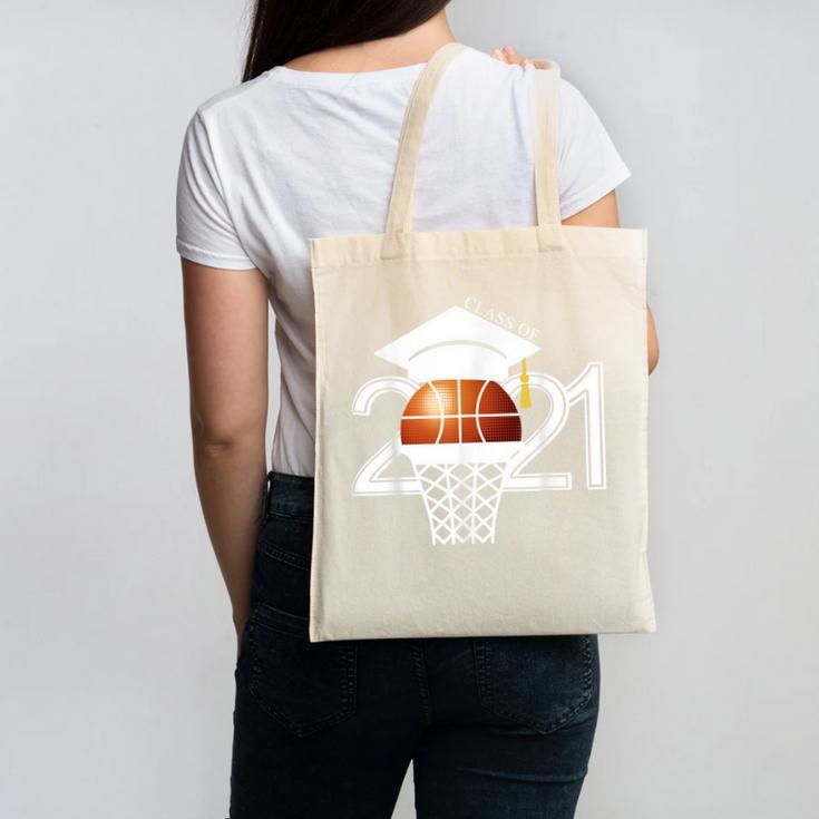 Class 2021 Graduation Senior Basketball Player Canvas Tote Bag