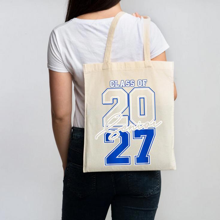 Class Of 2027 Senior 2027 Graduation Canvas Tote Bag