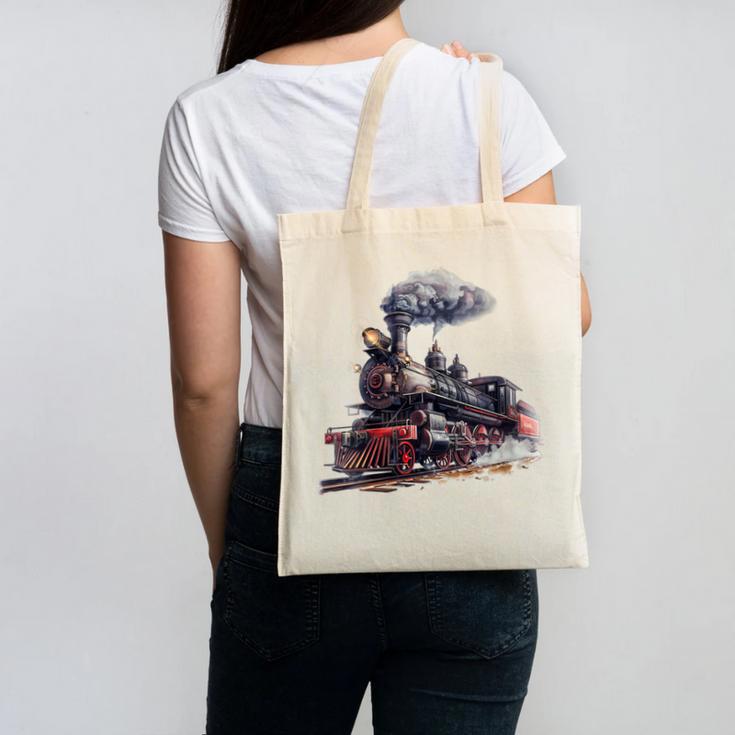 Classic Steam Train Enthusiasts Nostalgia For Train Lovers Canvas Tote Bag