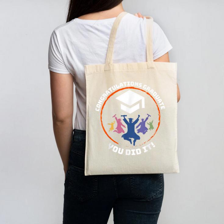 Congratulations Graduate You Did It Class Of 2024 Graduation Canvas Tote Bag