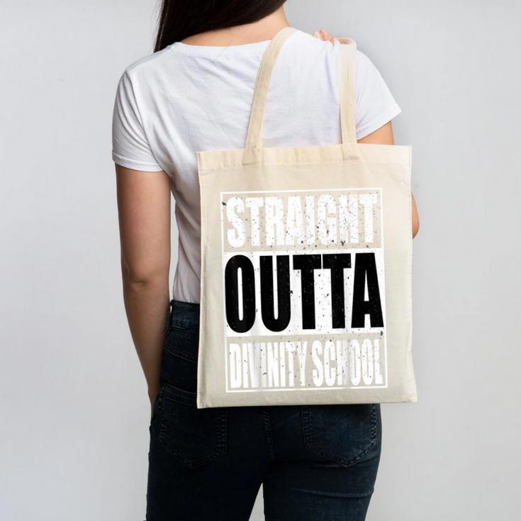 Cool Straight Outta Divinity School Graduation Shirt Canvas Tote Bag