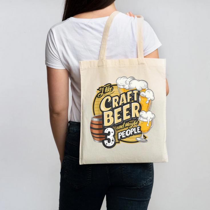 Craft Beer Lover Introverted & Hoppy Canvas Tote Bag