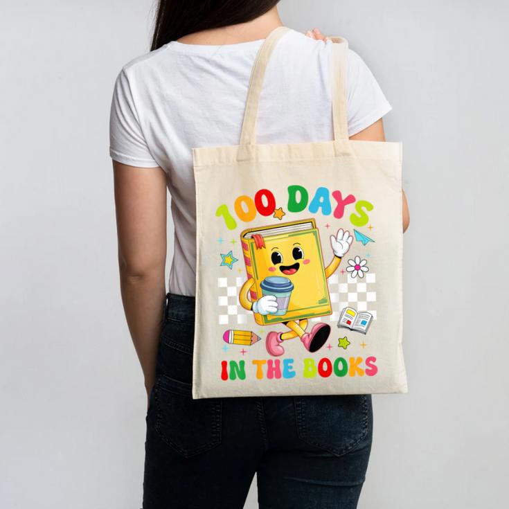 Cute 100 Days In The Books Groovy Boy Girl Teacher Canvas Tote Bag