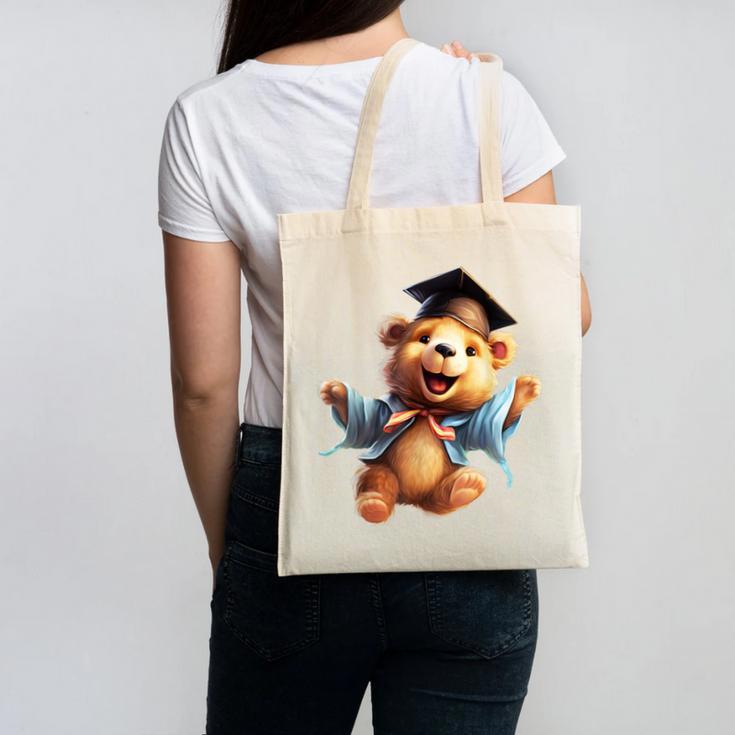 Cute Graduation Bear To Celebrate Your Graduate Canvas Tote Bag