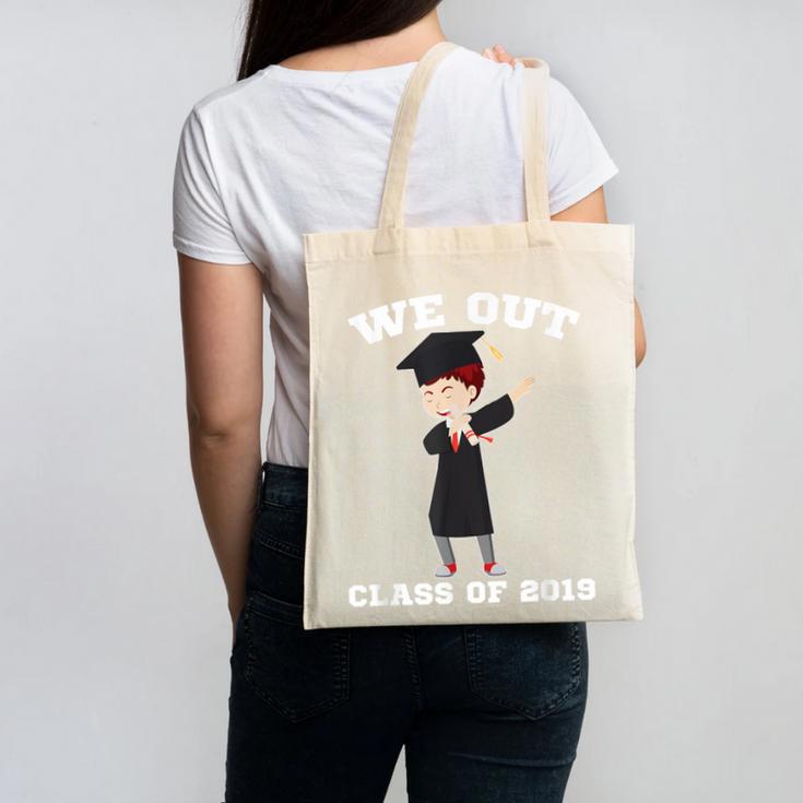 Dabbing Graduation Boy Class Of 2019 We Out Canvas Tote Bag