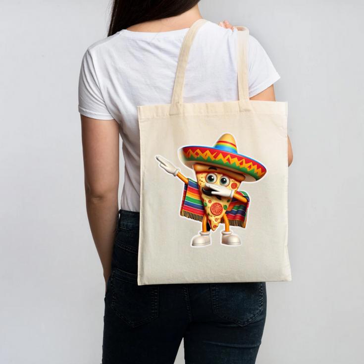 Dabbing Mexican Pizza Dance Food Lover Graduation Canvas Tote Bag