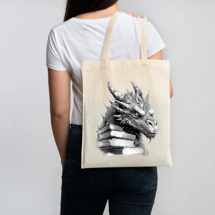 Dragon Book Canvas Tote Bag