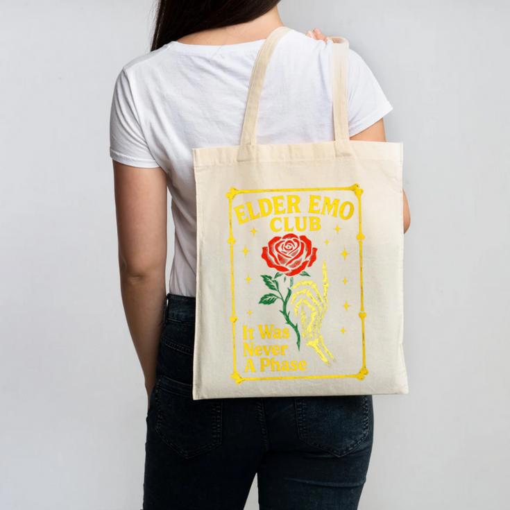Elder Emo Club Emo Gothic Music Nostalgia Canvas Tote Bag