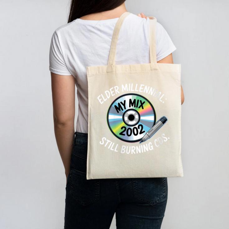 Elder Millennials Embracing 90s CDs Nostalgia Vibes Canvas Tote Bag