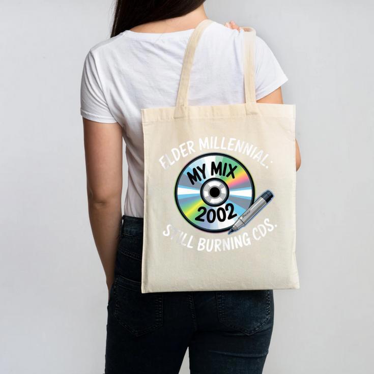 Elder Millennials Embracing 90s CDs Nostalgia Vibes Canvas Tote Bag
