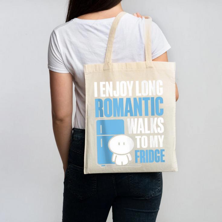 I Enjoy Long Romantic Walks To My Fridge Introvert Canvas Tote Bag