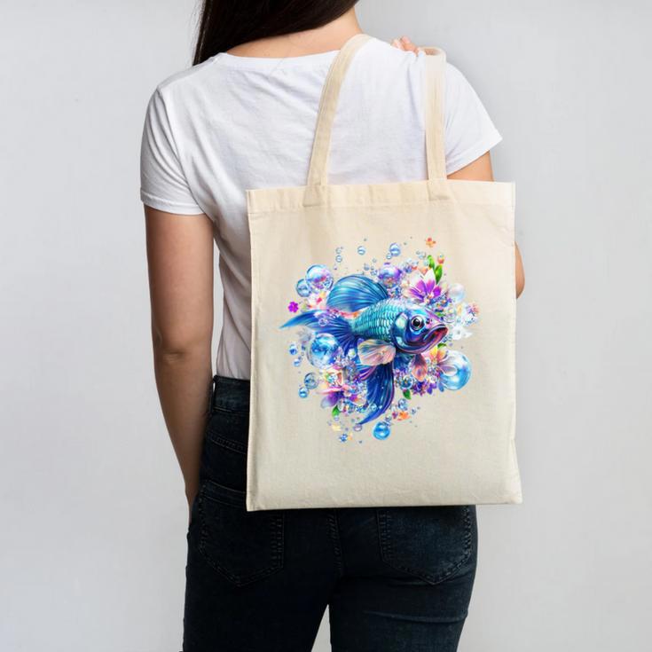 Frutiger Aero Y2K Fish Canvas Tote Bag