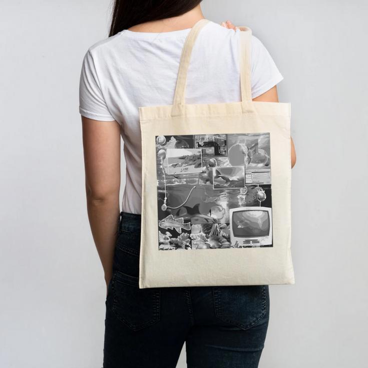 Frutiger Aero Y2K Old School Retro Vibes Canvas Tote Bag
